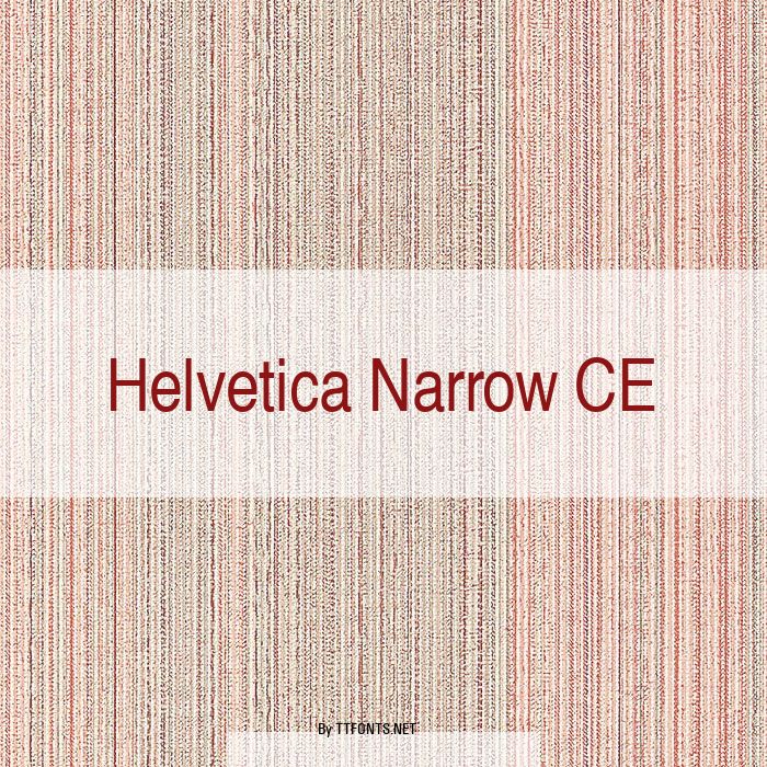 Helvetica Narrow CE example